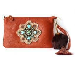 Yebisah Cognac Clutch